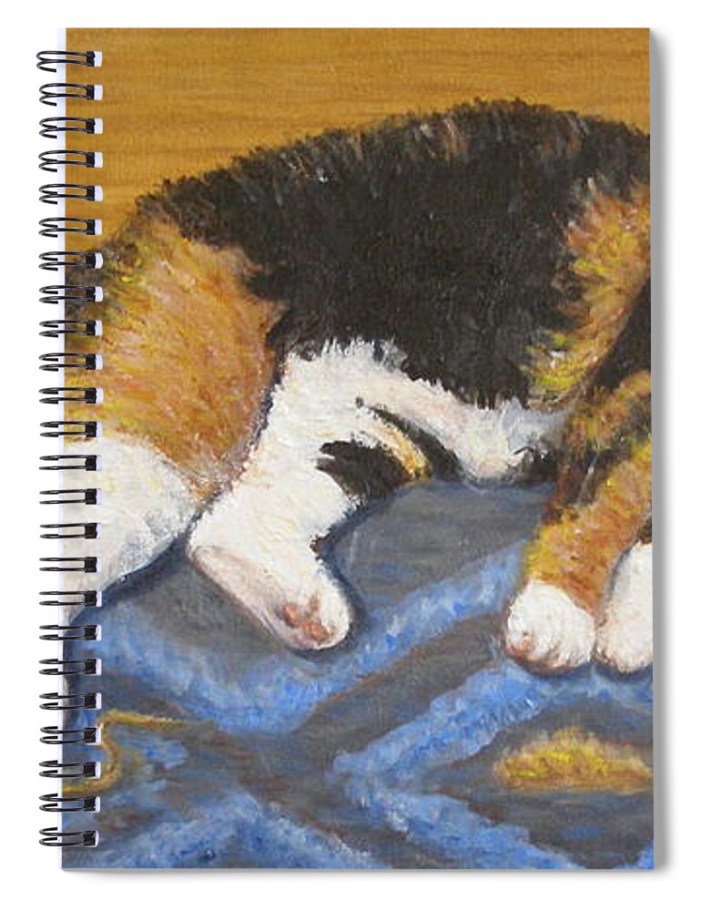 Realism Spiral Notebook featuring the painting Kitty by Donelli DiMaria
