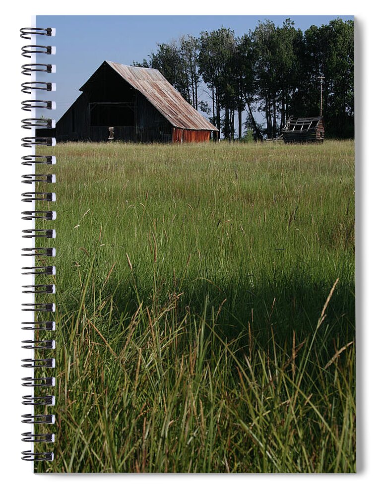 Klamath Barn Spiral Notebook featuring the photograph Klamath Barn by Dylan Punke