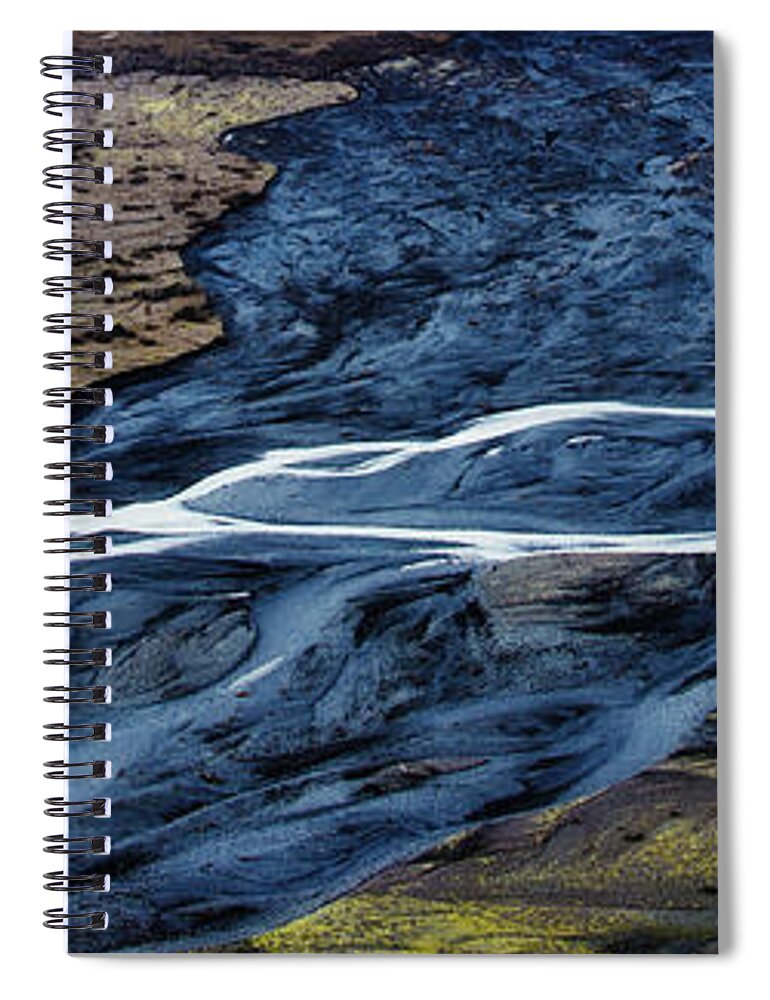 Quiet Spiral Notebook featuring the photograph Knik Glacier Runoff by Pelo Blanco Photo