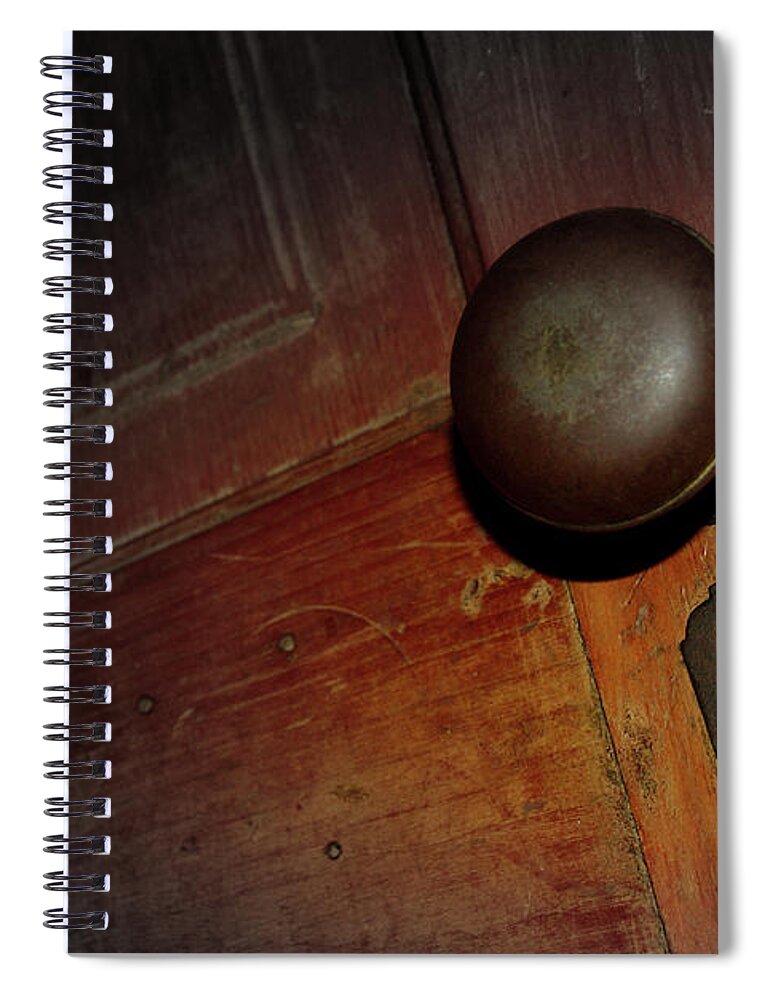 Door Knob Spiral Notebook featuring the photograph Knob Of Old by Troy Stapek