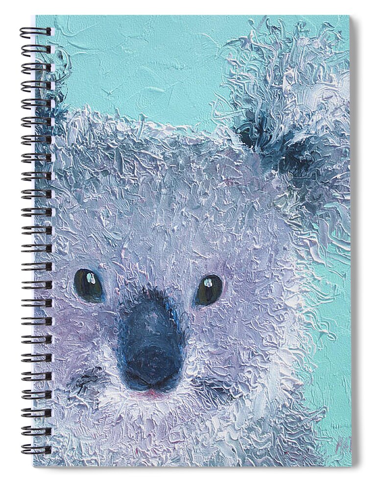 Koala Spiral Notebook featuring the painting Koala by Jan Matson