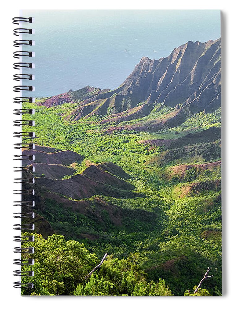 Hawaii Spiral Notebook featuring the photograph Kokee park by Benny Marty