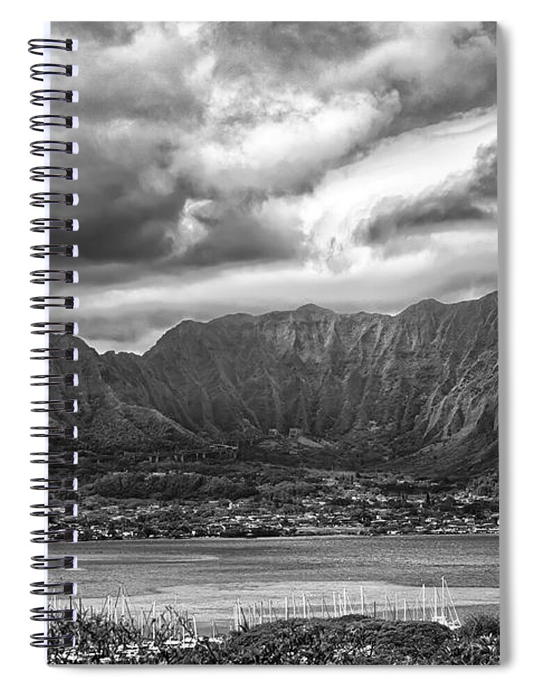 Hawaii Spiral Notebook featuring the photograph Ko'olau and H-3 by Dan McManus
