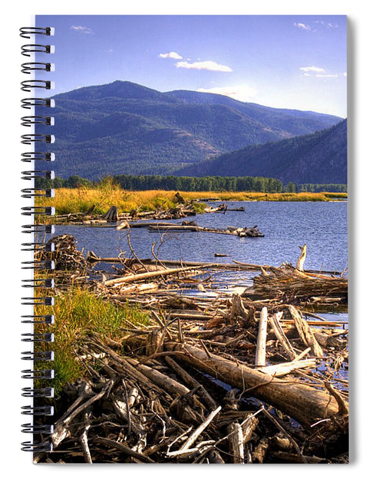 Kootenai Lake Spiral Notebook featuring the photograph Kootenai Lake BC by Lee Santa