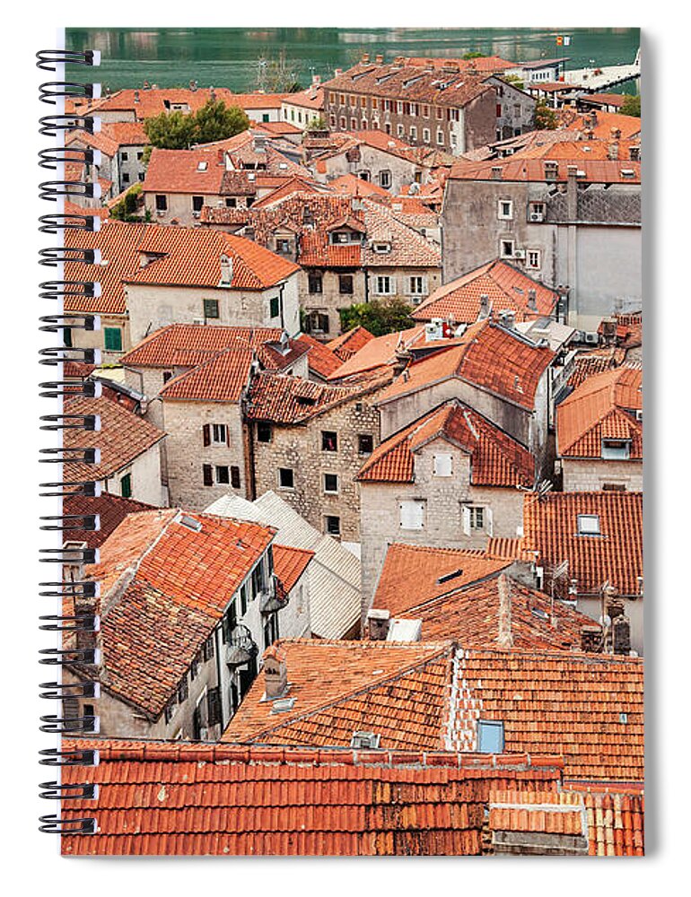 Building Spiral Notebook featuring the photograph Kotor Stari Grad Montenegro by Sophie McAulay