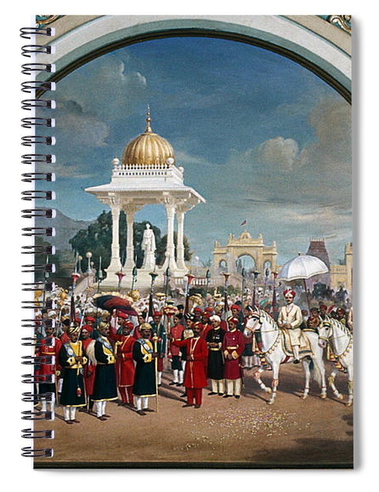 20th Century Spiral Notebook featuring the painting Krishna Raja Wadiyar Iv by Granger