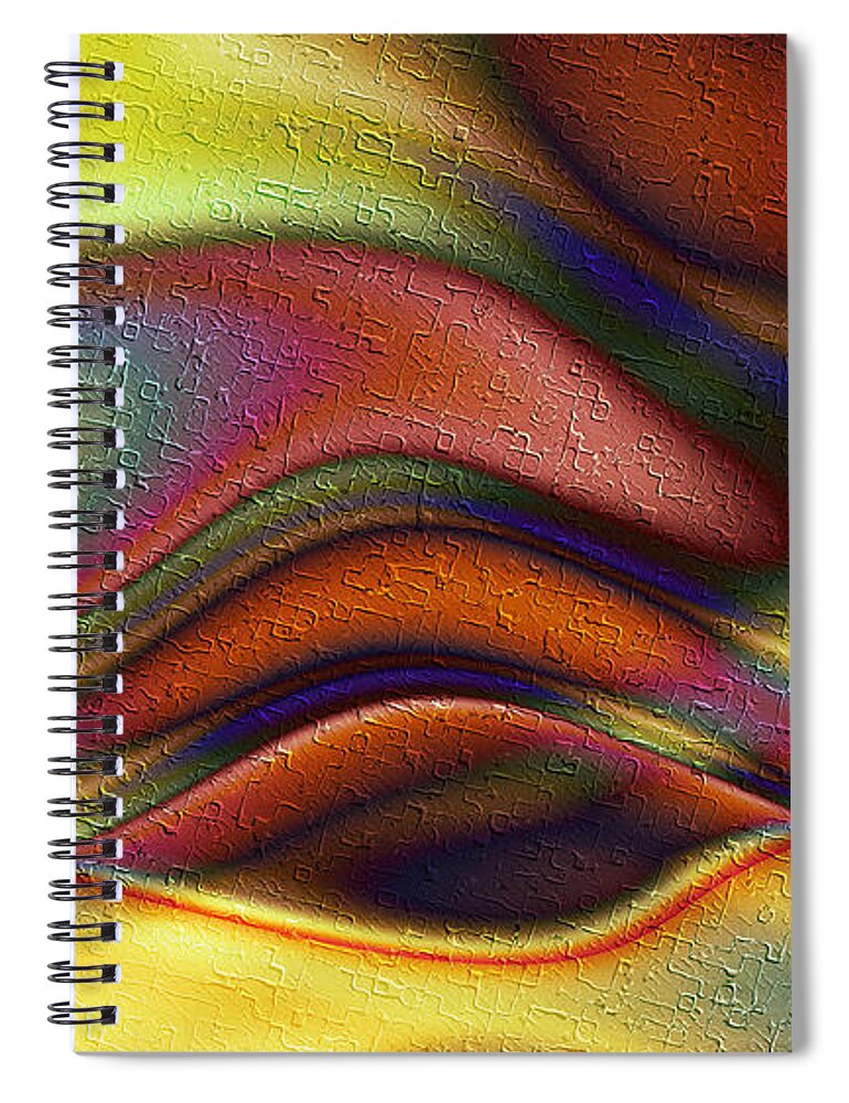 La Puesta Del Sol Spiral Notebook featuring the digital art La Puesta del Sol by Kiki Art