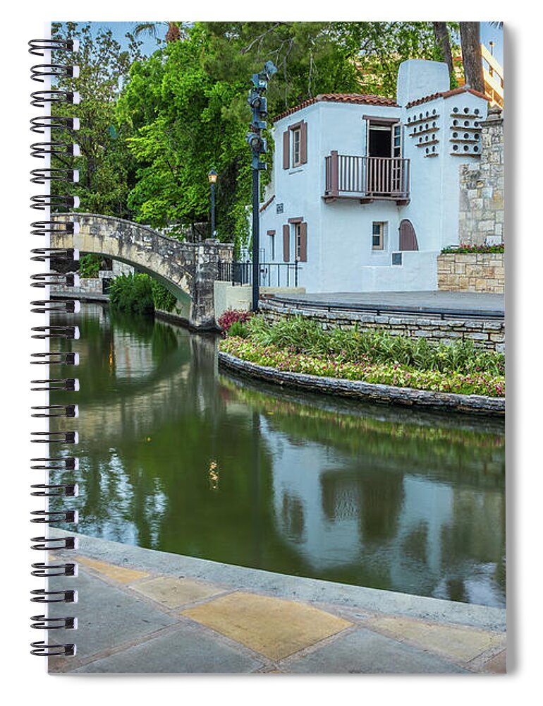 America Spiral Notebook featuring the photograph La Villita by Inge Johnsson