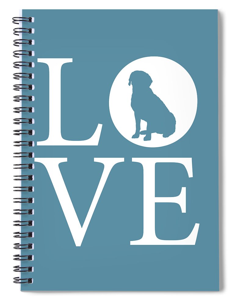 Lab Spiral Notebook featuring the digital art Labrador Love by Nancy Ingersoll