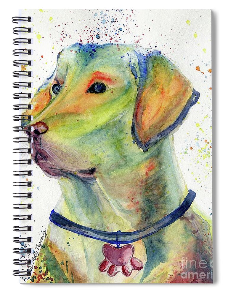 Labrador Retriever Spiral Notebook featuring the painting Labrador Retriever Art by Melly Terpening