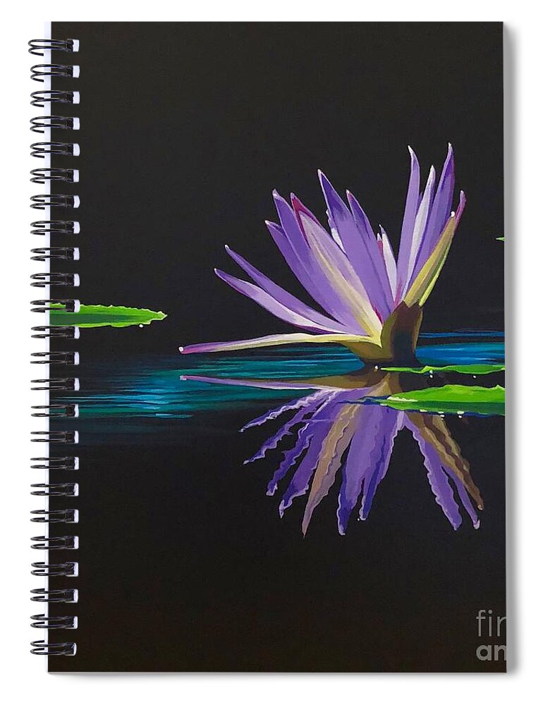 Waterlily Spiral Notebook featuring the painting Lagan Love by Hunter Jay