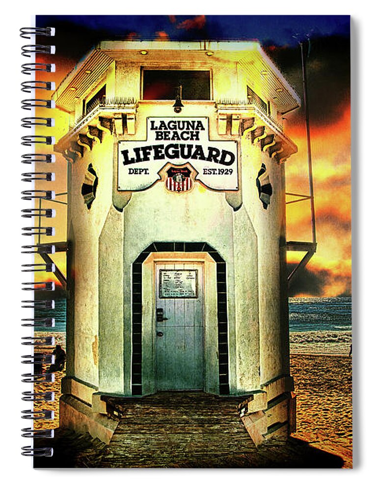 Laguna Spiral Notebook featuring the photograph Laguna Beach Lifeguard HQ by Chris Lord