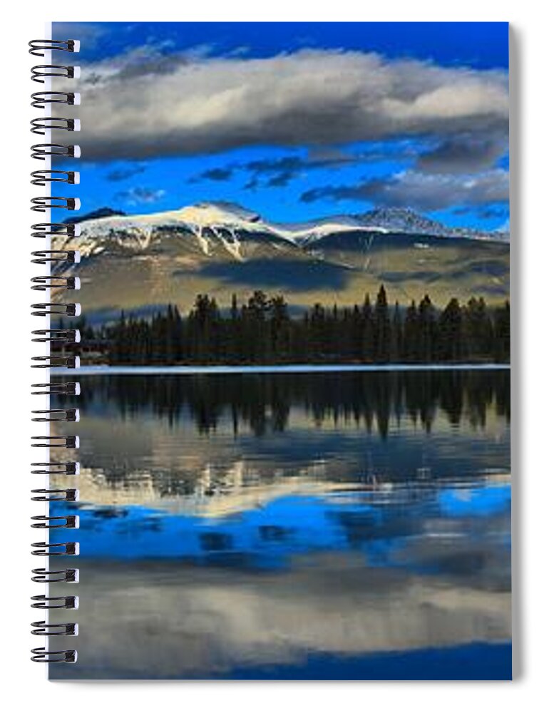 Lake Beauvert Spiral Notebook featuring the photograph Lake Beauvert Panorama by Adam Jewell