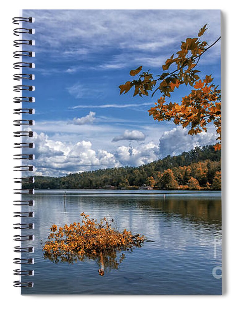 Appalachian-mountains Spiral Notebook featuring the photograph Lake Burton by Bernd Laeschke