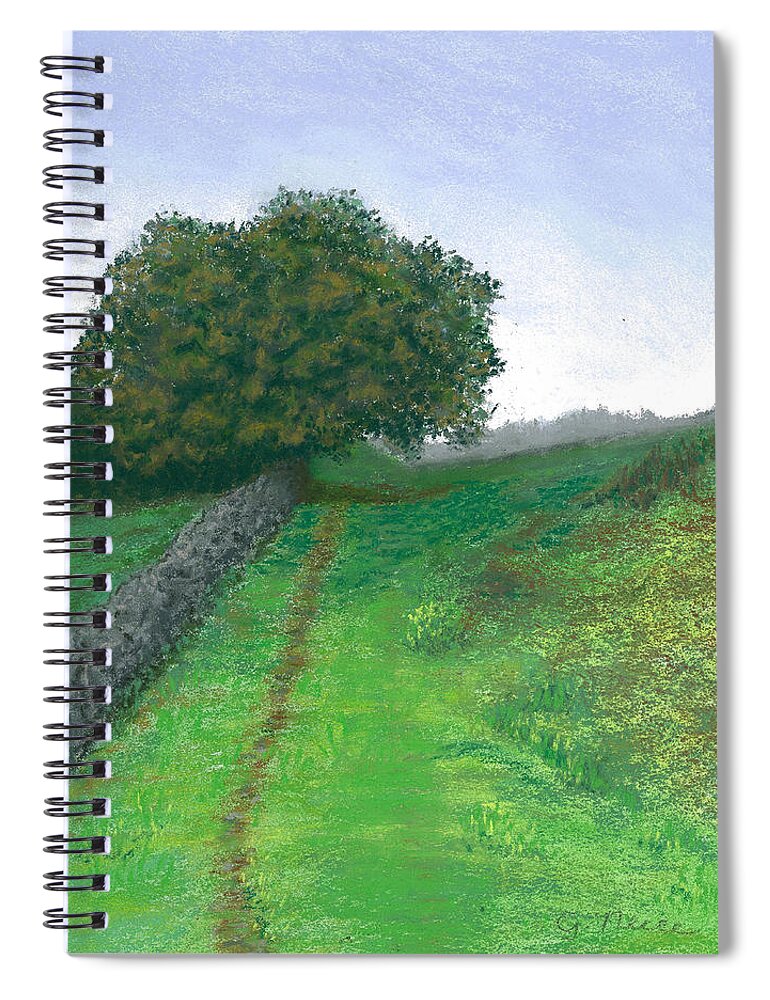 Lake District Spiral Notebook featuring the pastel Lake District Trail by Ginny Neece