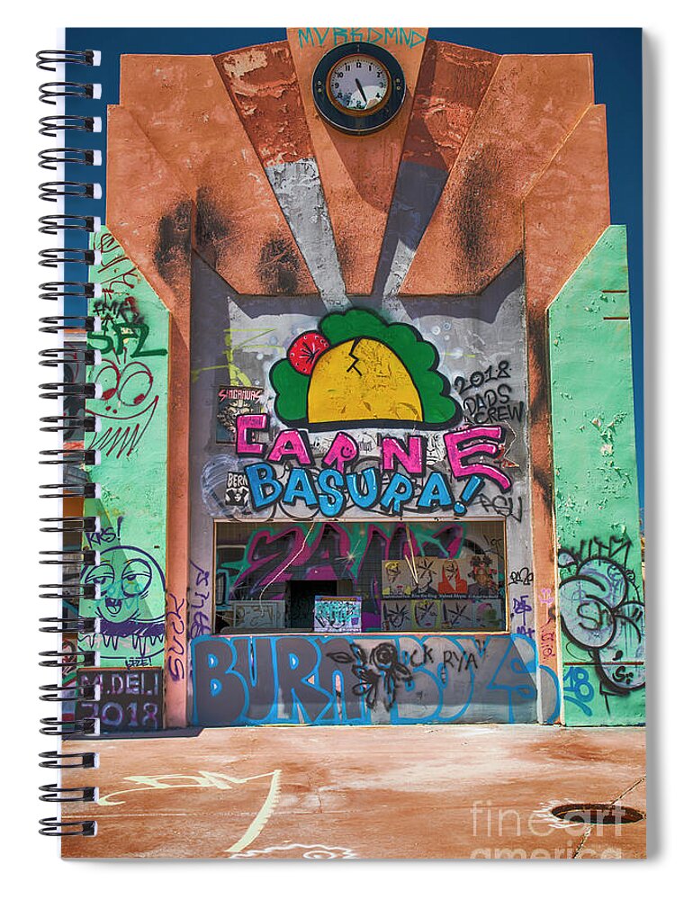 Lake Spiral Notebook featuring the photograph Lake Dolores Waterpark Clock by Mariola Bitner