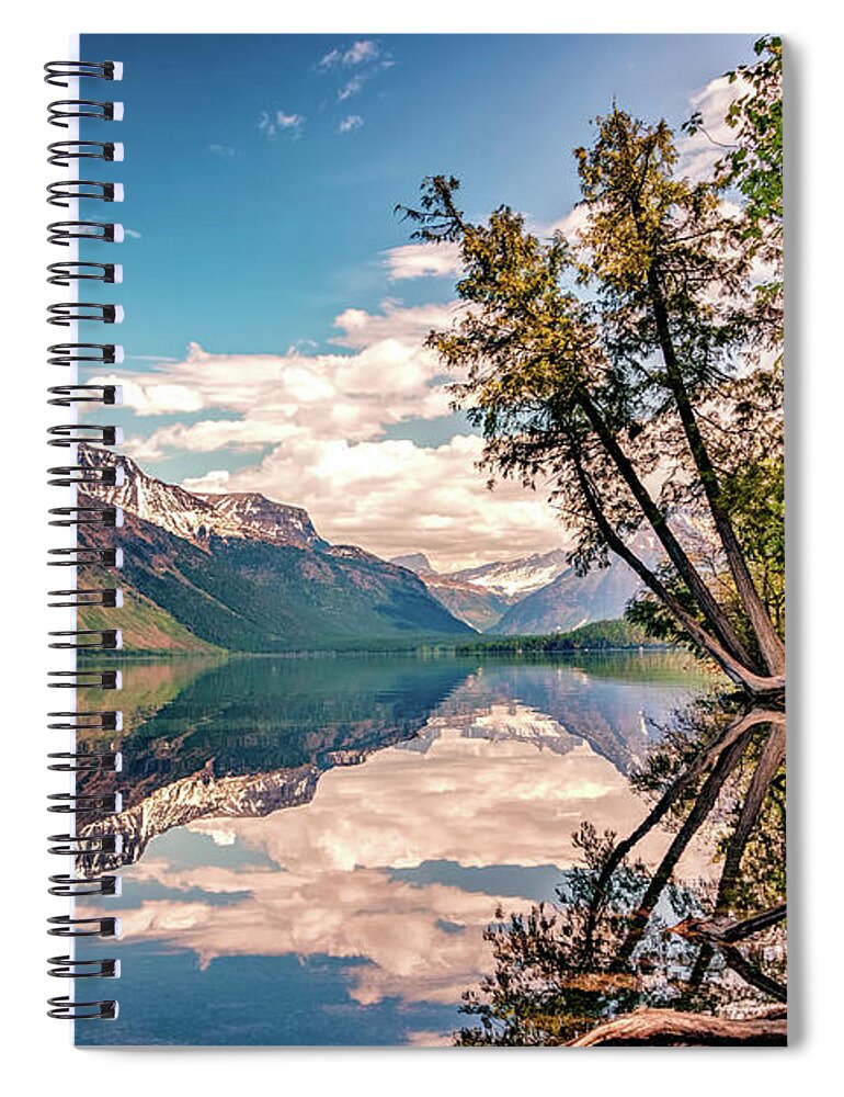 Beautiful Spiral Notebook featuring the photograph Lake McDonald Valley by Maria Coulson