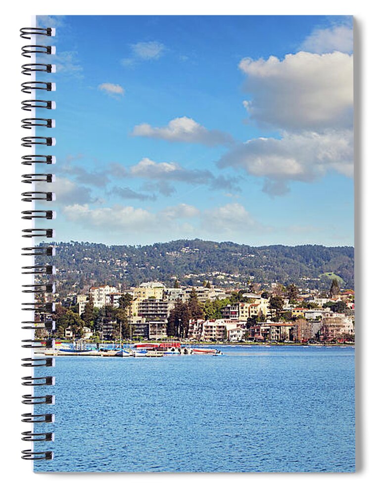 Oakland Spiral Notebook featuring the photograph Lake Merritt Panorama - Oakland, California by Melanie Alexandra Price