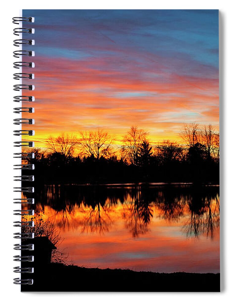 Autumn Spiral Notebook featuring the photograph Lake Shangrila by Jill Love