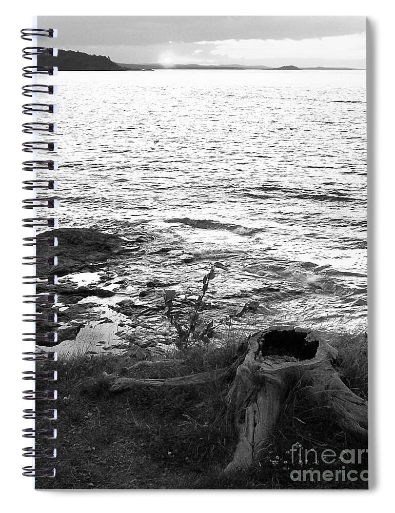 Lake Superior Spiral Notebook featuring the photograph Lake Superior Sunset by Phil Perkins
