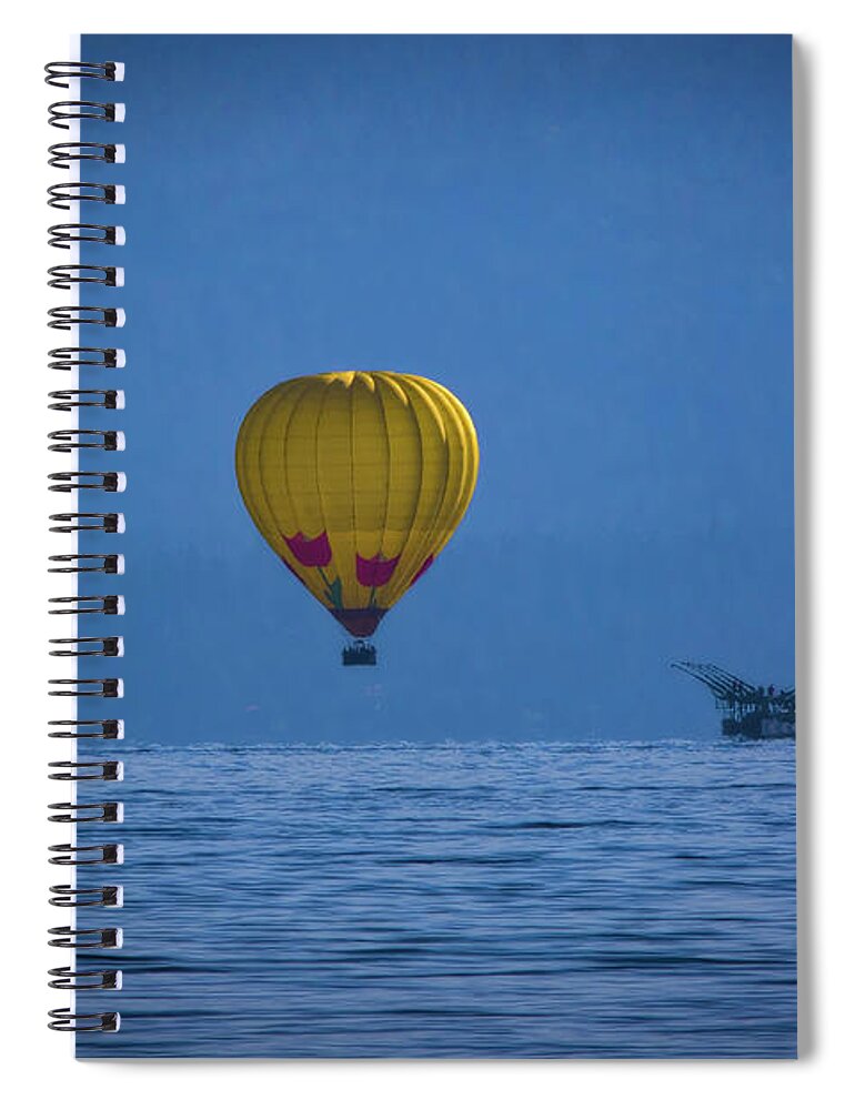 Lake Tahoe Balloon Spiral Notebook featuring the photograph Lake Tahoe Balloon by Mitch Shindelbower