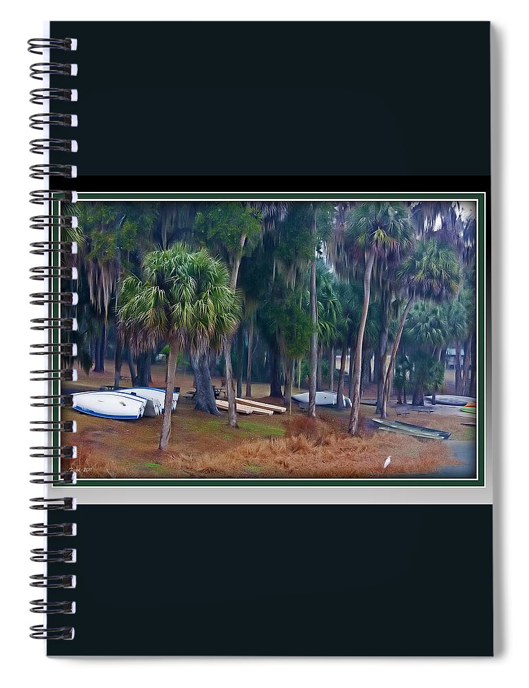Lake Spiral Notebook featuring the photograph Lake Wauburg Rain by Farol Tomson