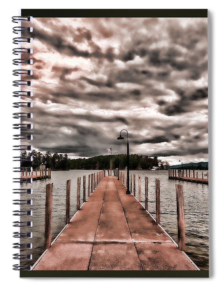 Winnipesaukee Spiral Notebook featuring the photograph Lake Winnipesaukee Glendale Dock by Mim White