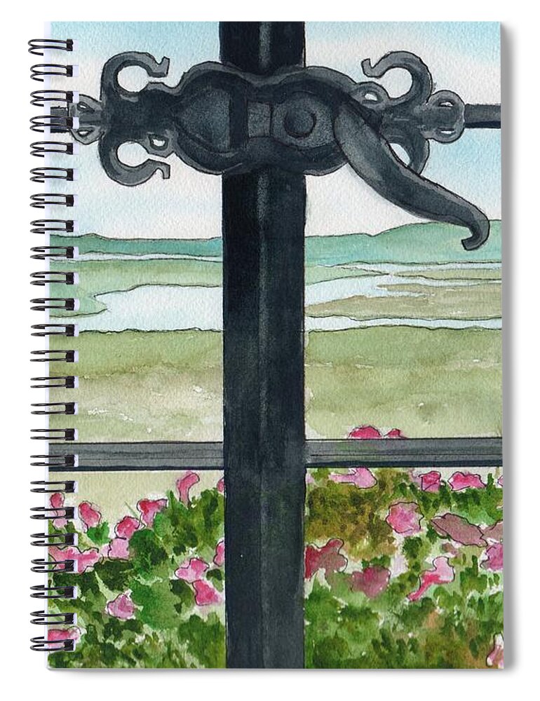Original Spiral Notebook featuring the painting Lake Winnipesaukee View by Brenda Owen