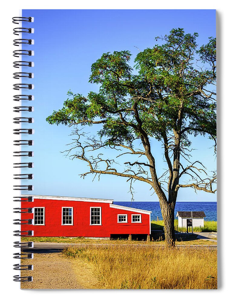America Spiral Notebook featuring the photograph Lakefront in Glen Arbor by Alexey Stiop