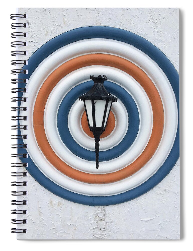 Light Spiral Notebook featuring the photograph Lamp hits the Bullseye by Matthew Wolf