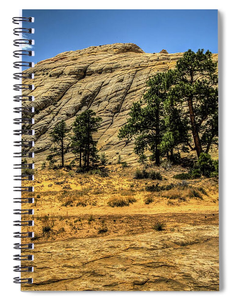 Great Staircase Escalante Spiral Notebook featuring the photograph Land of the lost by George Kenhan