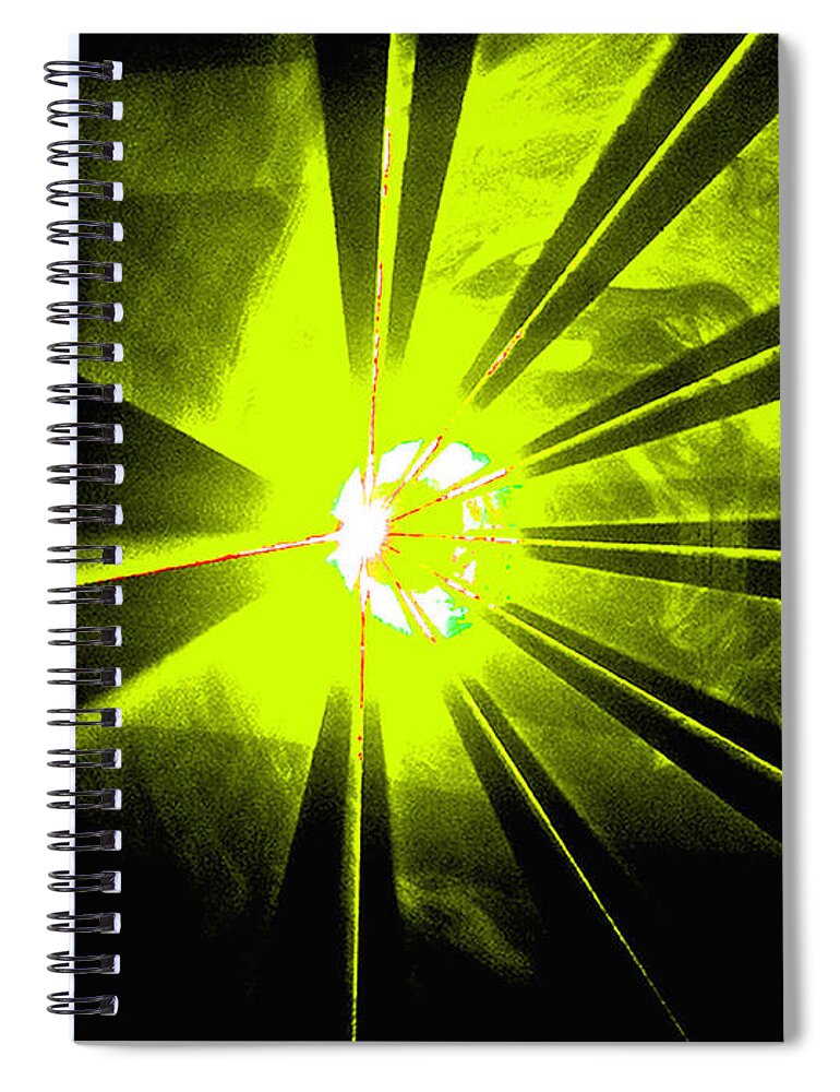 #abstracts #acrylic #artgallery # #artist #artnews # #artwork # #callforart #callforentries #colour #creative # #paint #painting #paintings #photograph #photography #photoshoot #photoshop #photoshopped Spiral Notebook featuring the digital art Laserworld Part 26 by The Lovelock experience