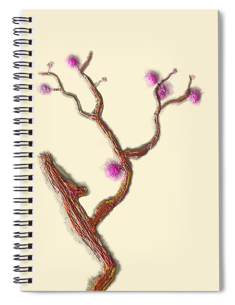 Apple Pencil Drawing Spiral Notebook featuring the painting Last Blossoms by Bill Owen