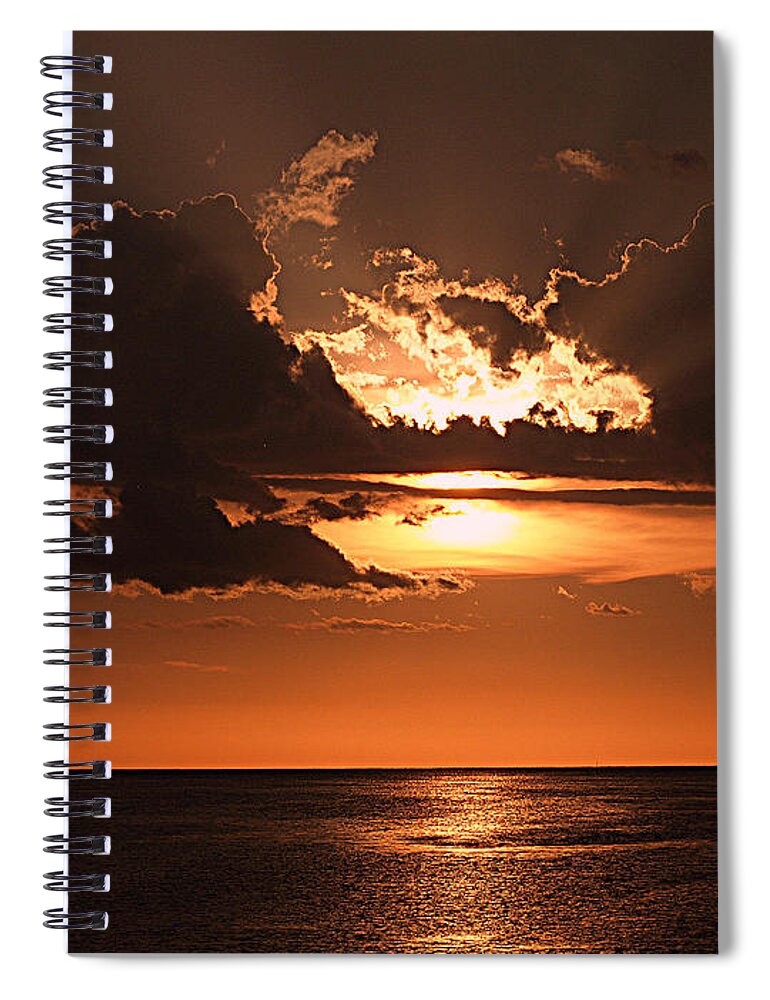 Keaton Beach Spiral Notebook featuring the photograph Late In The Day 1 by Bob Johnson