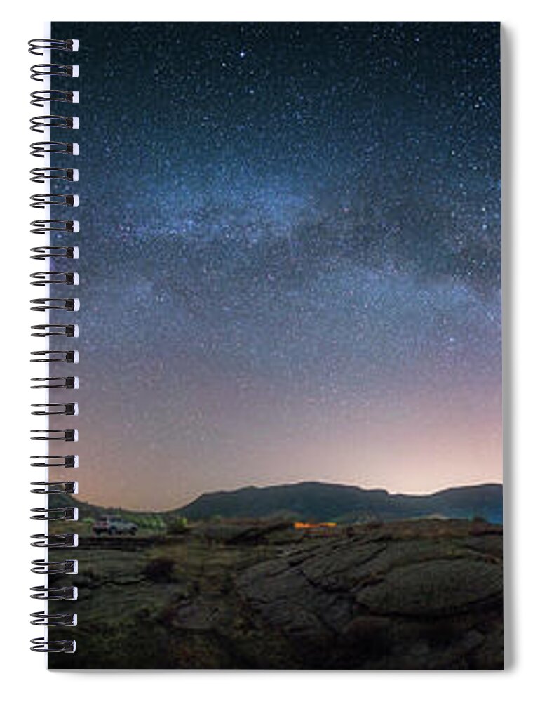 Milky Way Spiral Notebook featuring the photograph Late Night Milky Show by Darren White