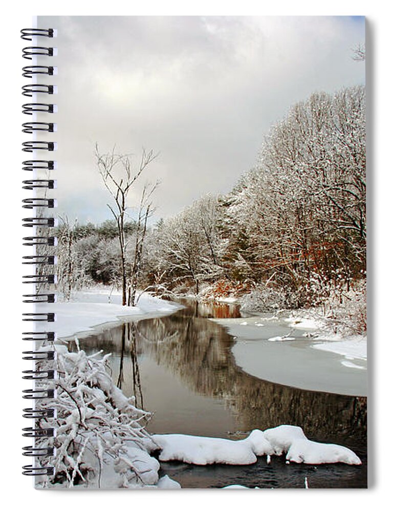 Snow Spiral Notebook featuring the photograph Late Winter Storm by Frank Winters