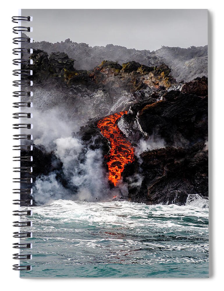 Lava Spiral Notebook featuring the photograph Lava Snake by Daniel Murphy
