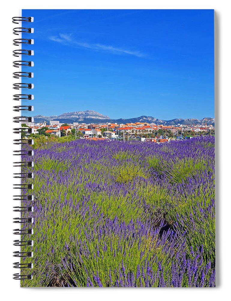 Lavender Spiral Notebook featuring the photograph Lavendar of Provence by Corinne Rhode