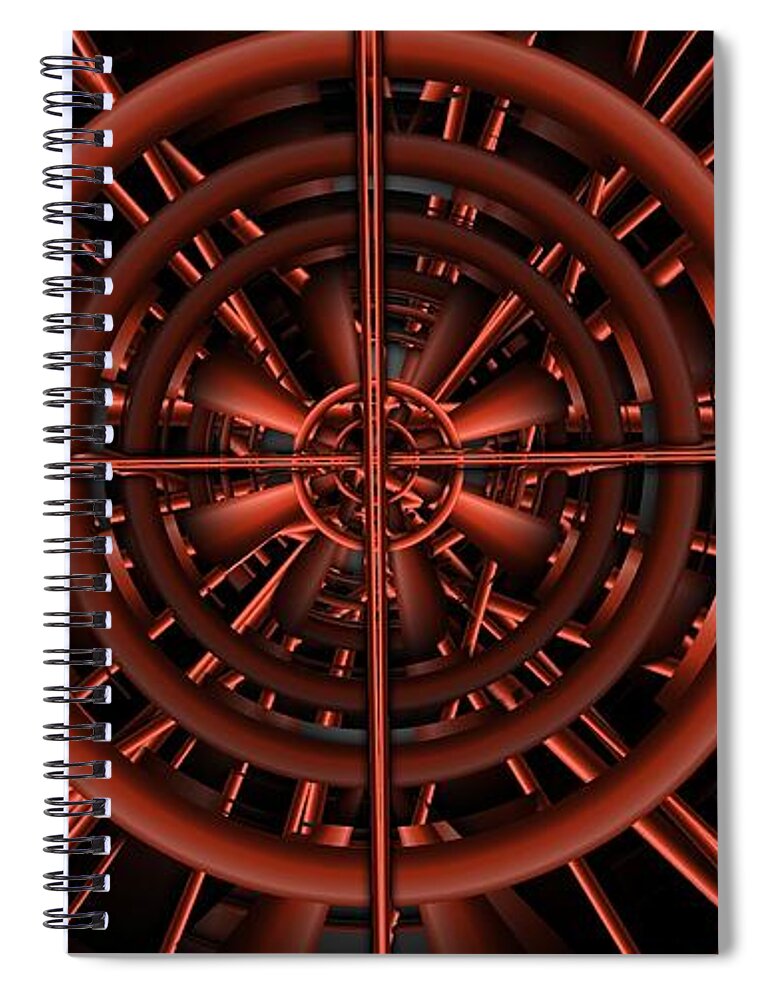 Hoops Spiral Notebook featuring the digital art Layered Gradients by Ronald Bissett