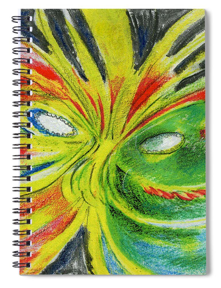 Nola Spiral Notebook featuring the drawing Le Bon Temps by Rosanne Licciardi