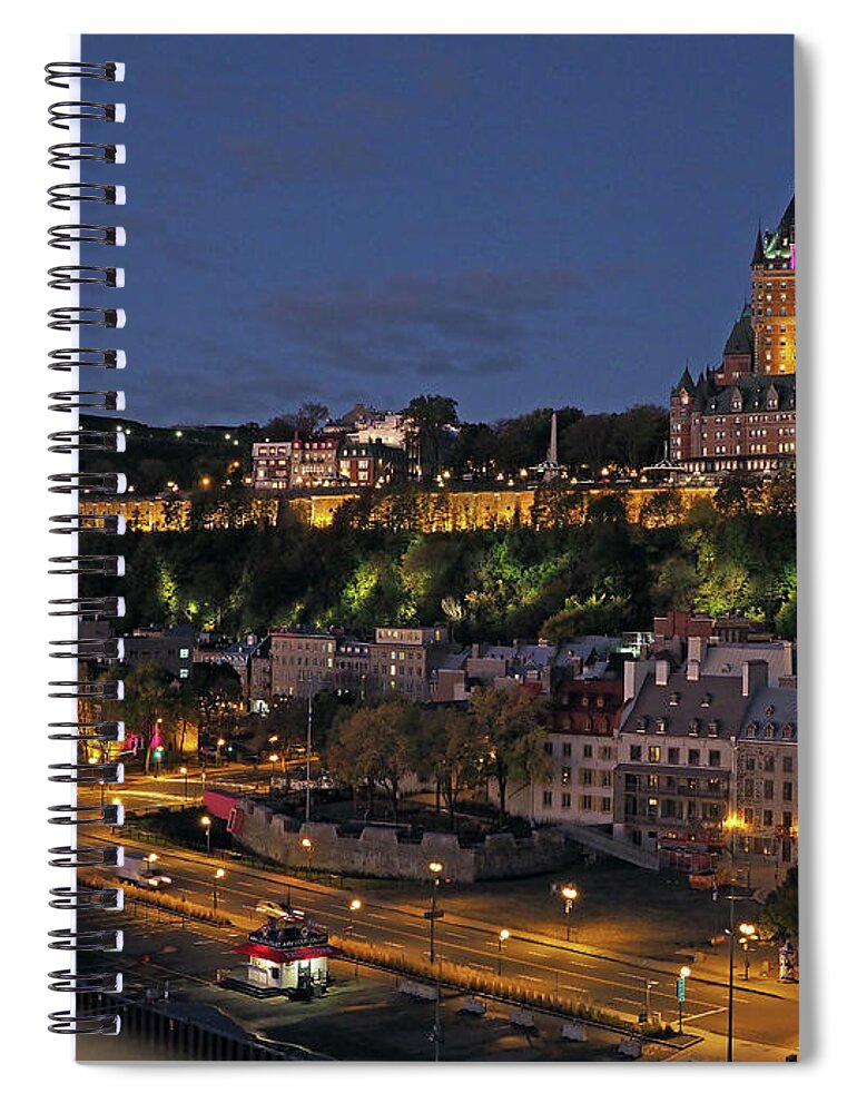 Quebec Spiral Notebook featuring the photograph Le Chateau Frontenac by Farol Tomson