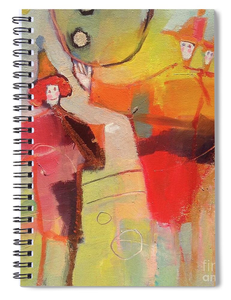 Circus Spiral Notebook featuring the painting Le Cirque by Michelle Abrams
