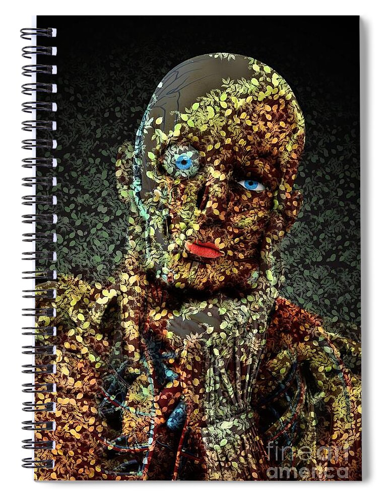 Thinker Spiral Notebook featuring the digital art Le Penseur by Aimelle Ml