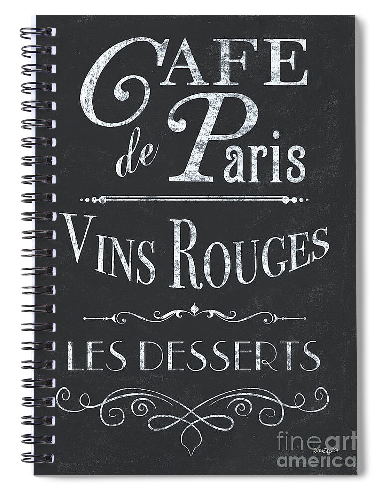 Cafe Spiral Notebook featuring the painting Le Petite Bistro 2 by Debbie DeWitt