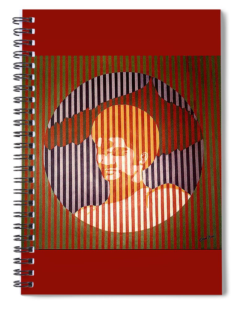 Protest Spiral Notebook featuring the painting Leading the Masses by Carol Neal-Chicago