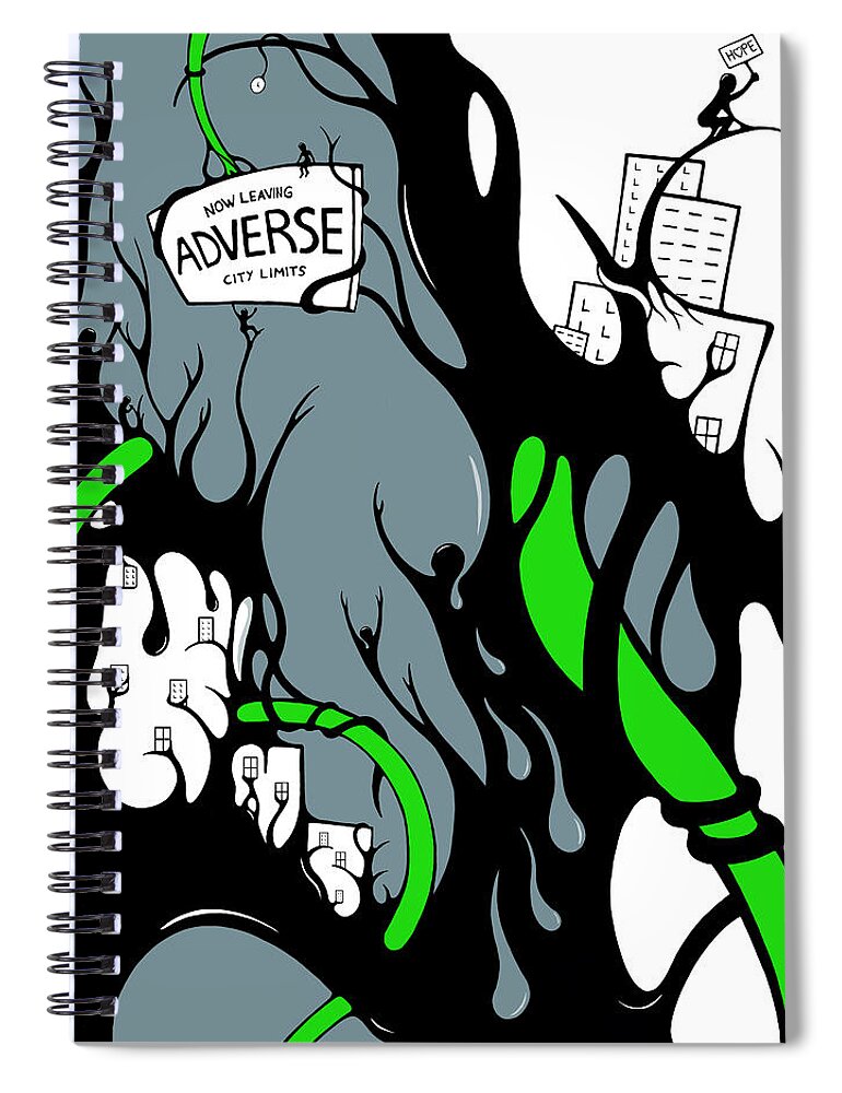 Hope Spiral Notebook featuring the digital art Leaving Adversity by Craig Tilley