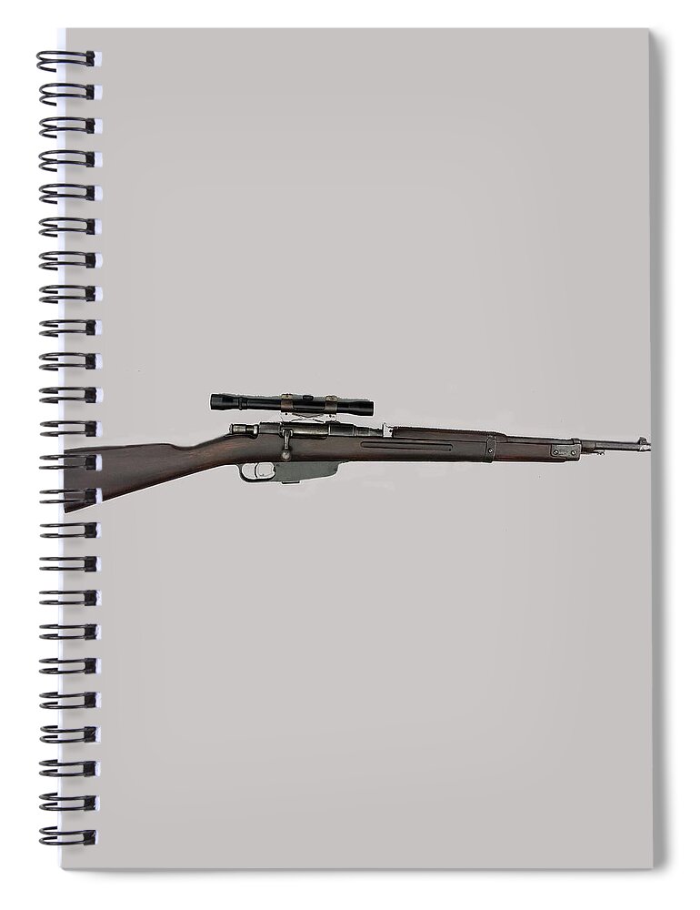 Lee Harvey Oswalds 1940 6.5mm M91 38 Bolt Action Italian Made Mannlicher-carcano Color Added 2015 Spiral Notebook featuring the photograph Lee Harvey Oswalds 1940 6.5mm M91 38 bolt action Italian made Mannlicher-Carcano color added 2015 by David Lee Guss