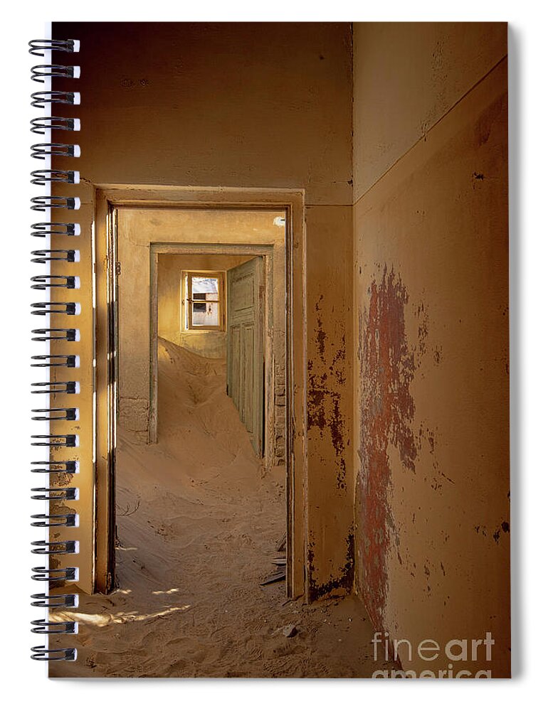 Architecture Spiral Notebook featuring the photograph Left Behind - Namibia by Sandra Bronstein