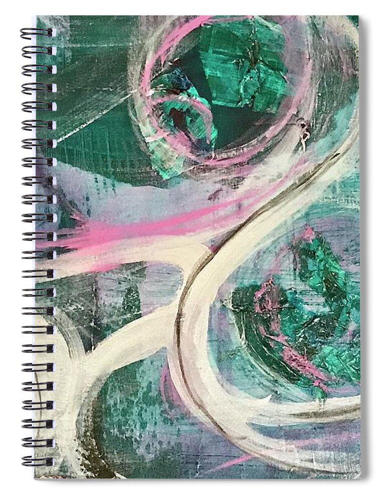 Painting Spiral Notebook featuring the painting Swirls by Laura Jaffe