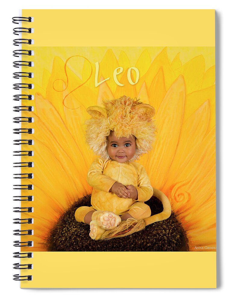 Zodiac Spiral Notebook featuring the photograph Leo by Anne Geddes